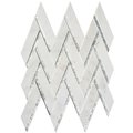 Andova Tiles ANDOVA TILES Skylar 14" x 15" Marble Herringbone Mosaic Tile ANDSKY190